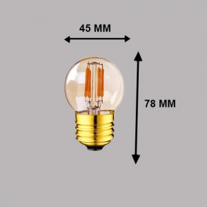 Rustik led ampul 4w amber G45 CT-4283 6 LI PAKET
